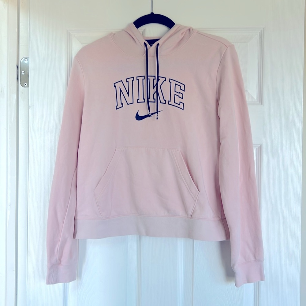 Medium Nike cropped hoodie sweatshirt light pink